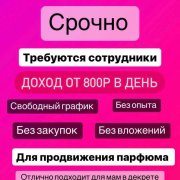 Работа на дому - Менеджер по работе с парфюмом. Фото
